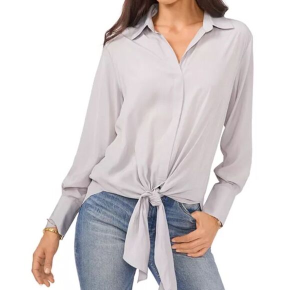 Vince Camuto tie front blouse - Picture 1 of 11